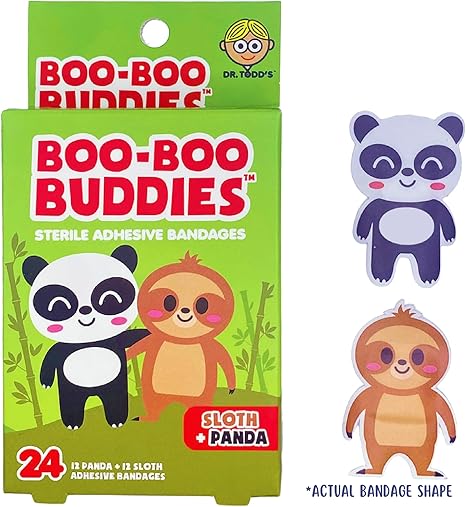 Boo Boo Buddies™ Flamingo + Llama Bandages – 48 Ct | Fun Adhesive Bandages for Kids | Latex-Free, Waterproof, Durable First Aid for Sensitive Skin