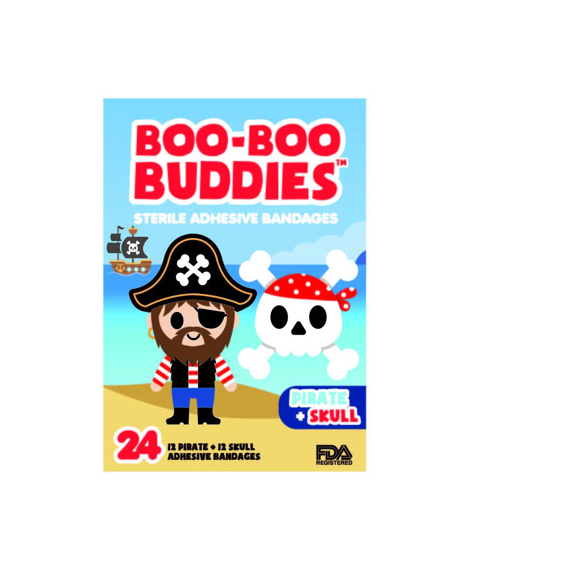 Boo-Boo Buddies Pirate and Skull Bandages
