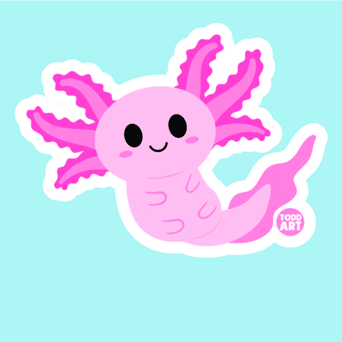 Axolotl Vinyl Sticker