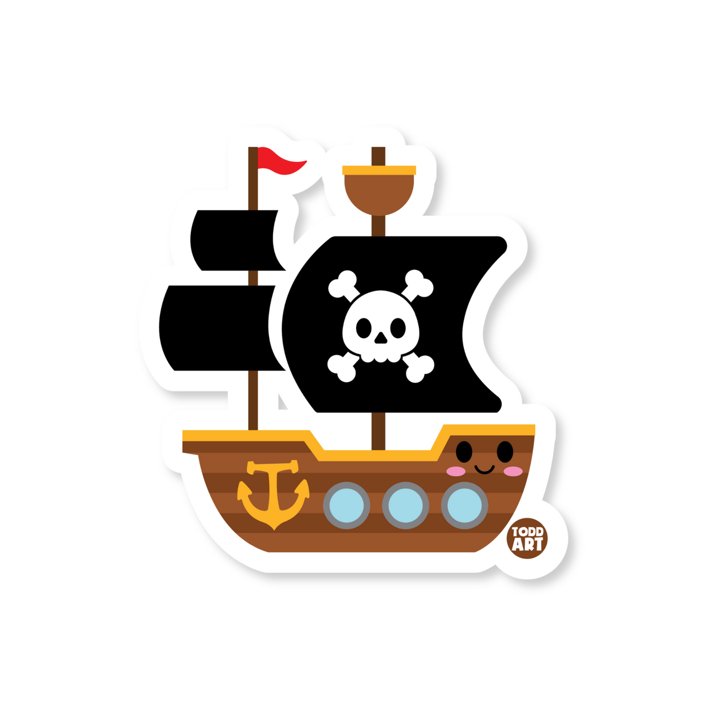 Pirate Ship Sticker