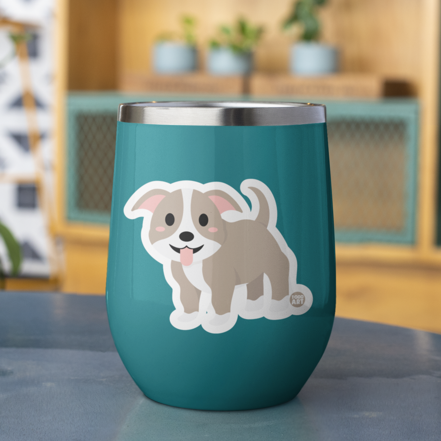 Boo Boo Buddies™ Pitbull Dog Sticker – Cute Kawaii Pitbull Vinyl Decal, Waterproof 3″ Die‑Cut