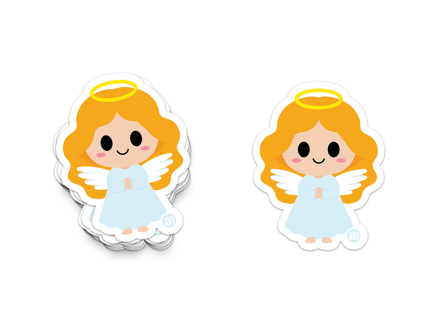 Boo Boo Buddies Angel sticker – sweet 3-inch vinyl character for holidays, faith gifts, and planners