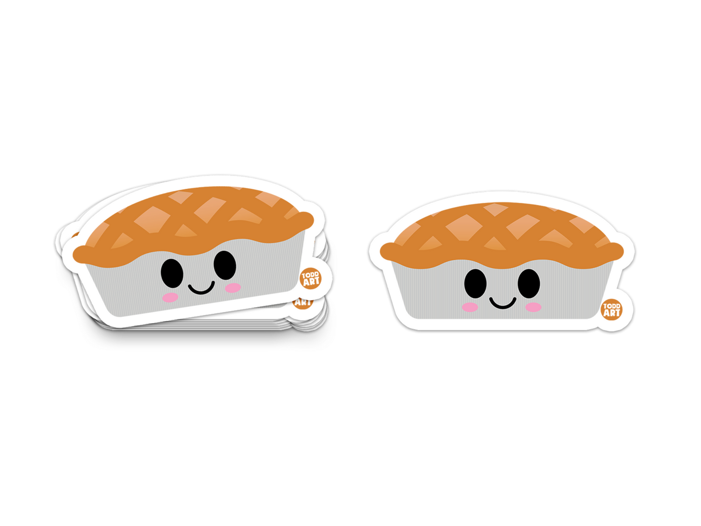Boo Boo Buddies Apple Pie sticker – sweet 3-inch vinyl dessert sticker for gifts and school supplies