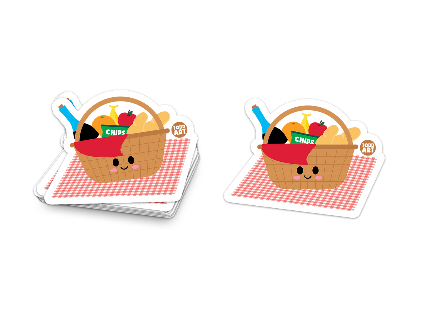 Picnic Basket Vinyl Sticker