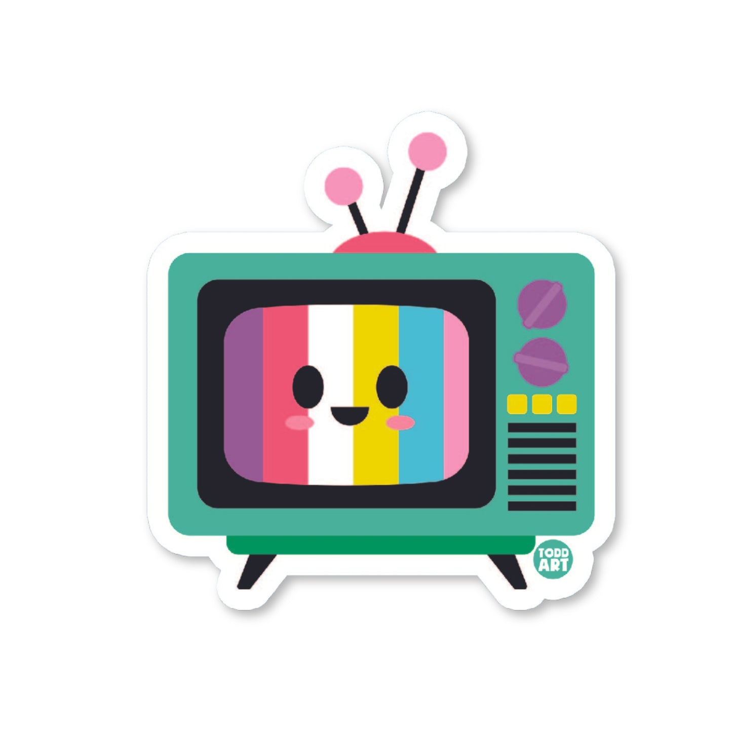 Boo Boo Buddies television vinyl sticker — 3″ waterproof, UV‑resistant glossy die‑cut ideal for crafts & planners