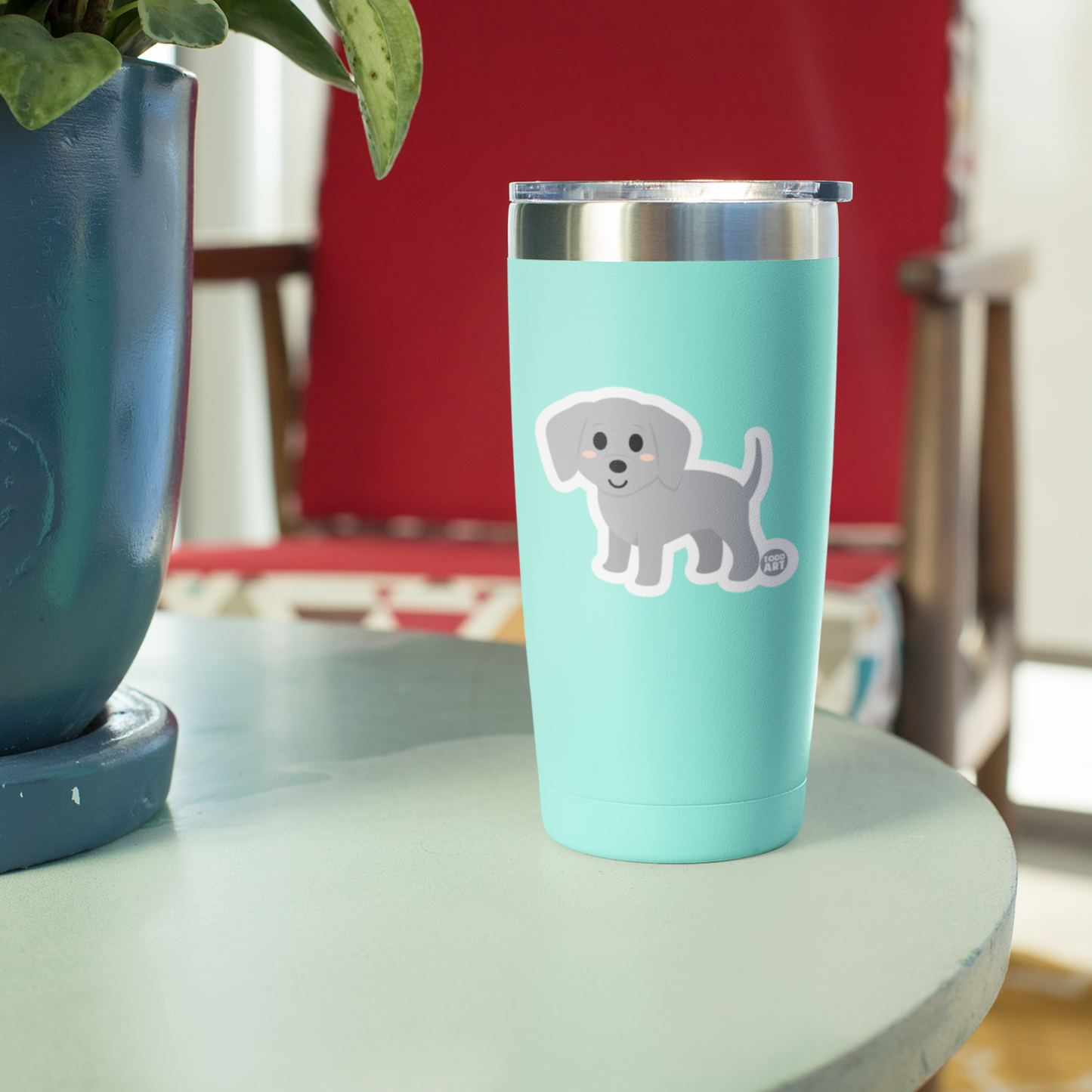 Boo Boo Buddies™ Weimaraner Dog Sticker – Cute Kawaii Vinyl Sticker, Waterproof Glossy 3″ Die‑Cut