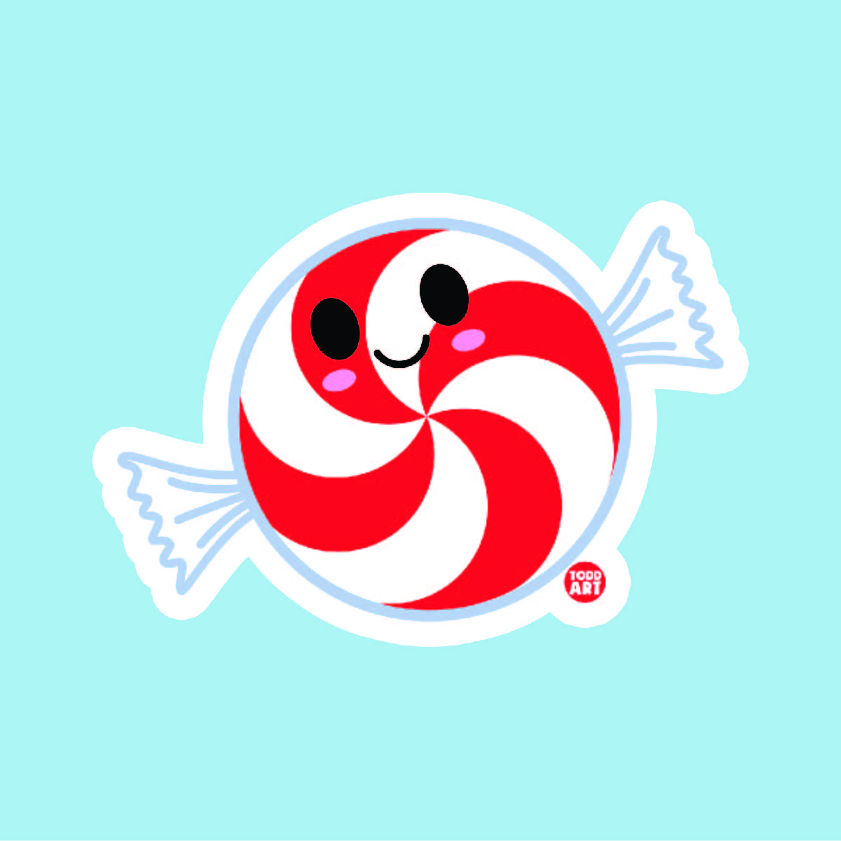 Peppermint Candy Vinyl Sticker