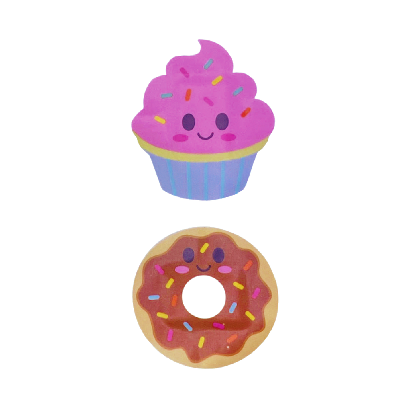 Donut + cupcake shaped waterproof kids bandage latex-free
