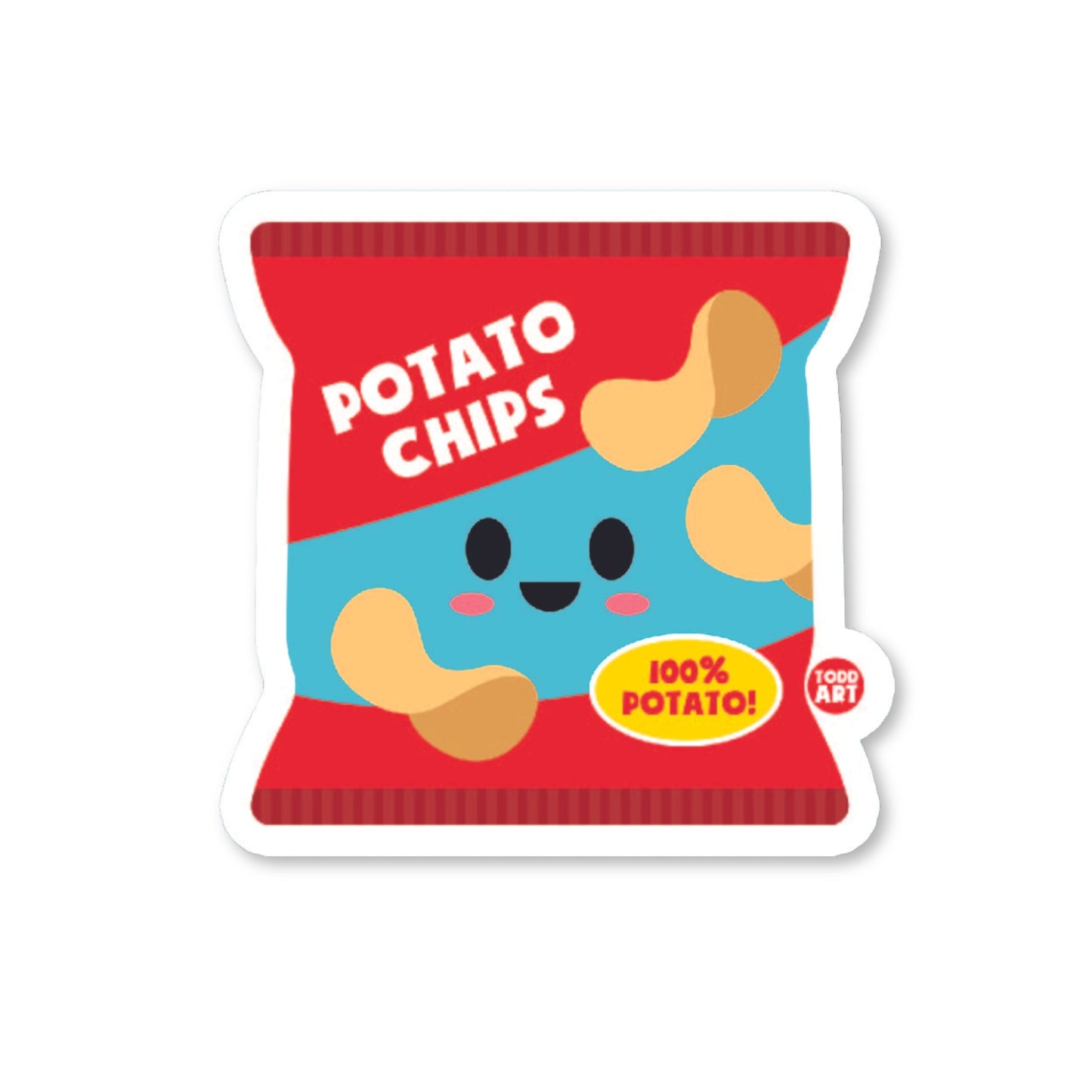 Potato Chip Vinyl Sticker