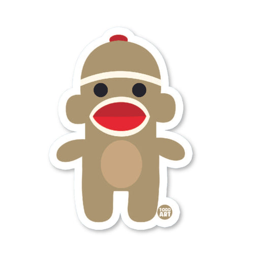 Sock Monkey Sticker