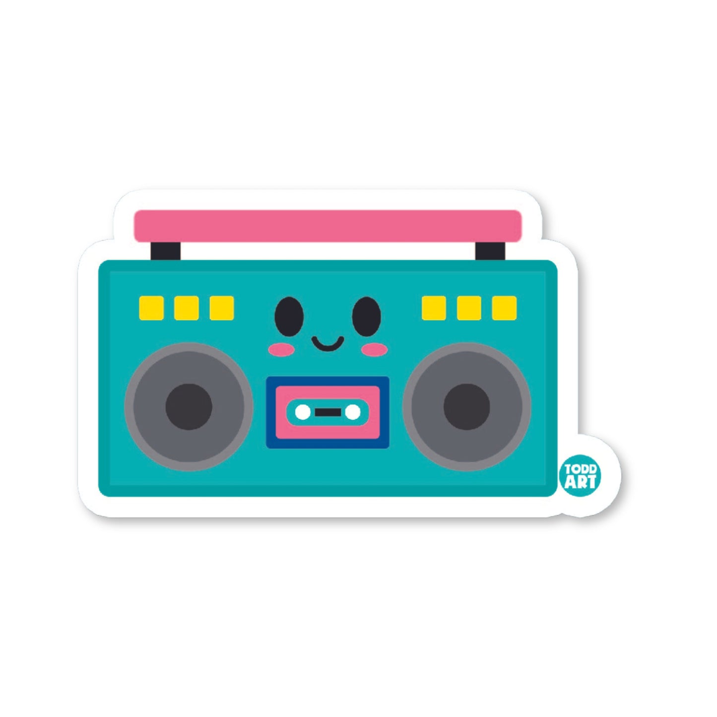 Boom Box Vinyl Sticker