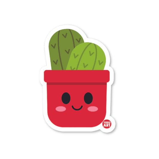 Cactus Pot Sticker - 3" Vinyl