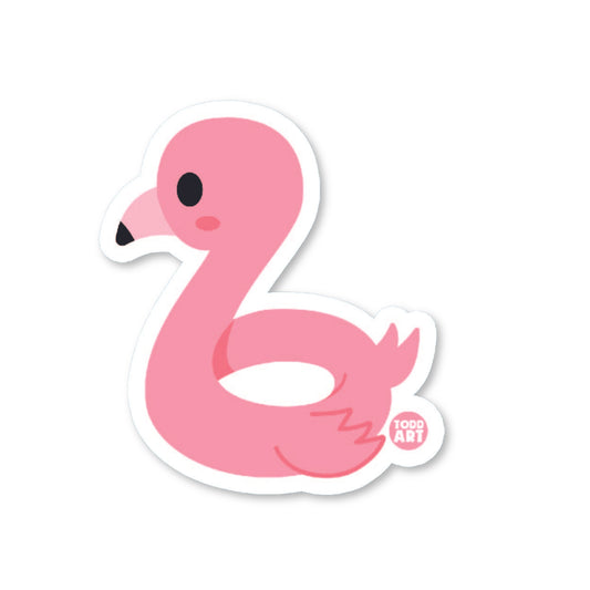 Flamingo Floatie Vinyl Sticker