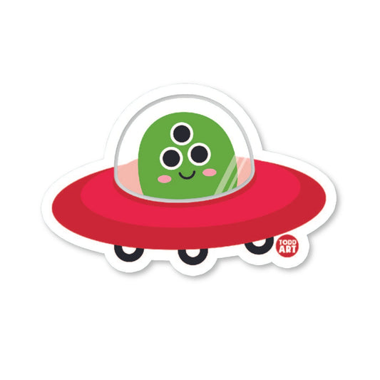 Flying Saucer Vinyl Sticker