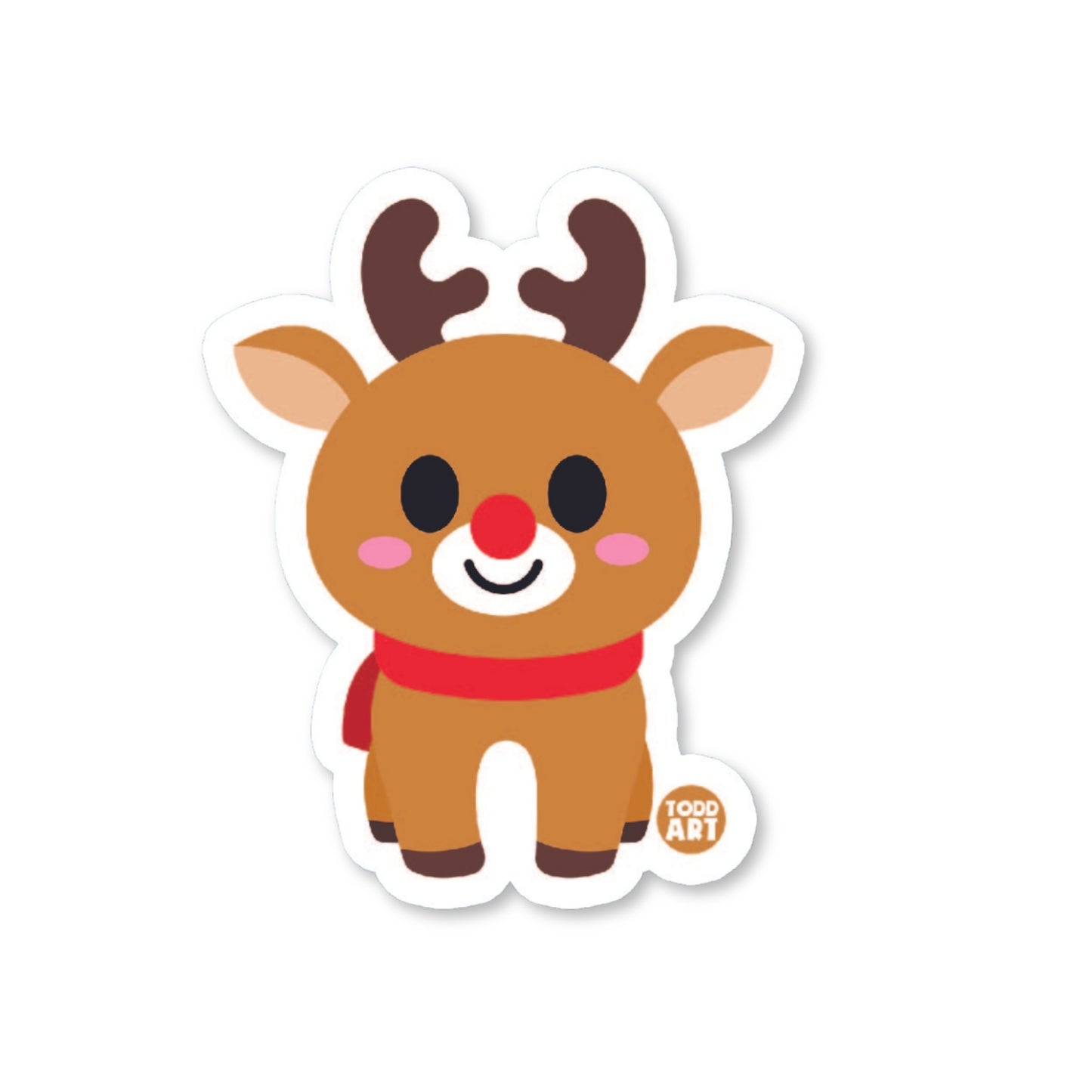 Rudolph Reindeer Sticker