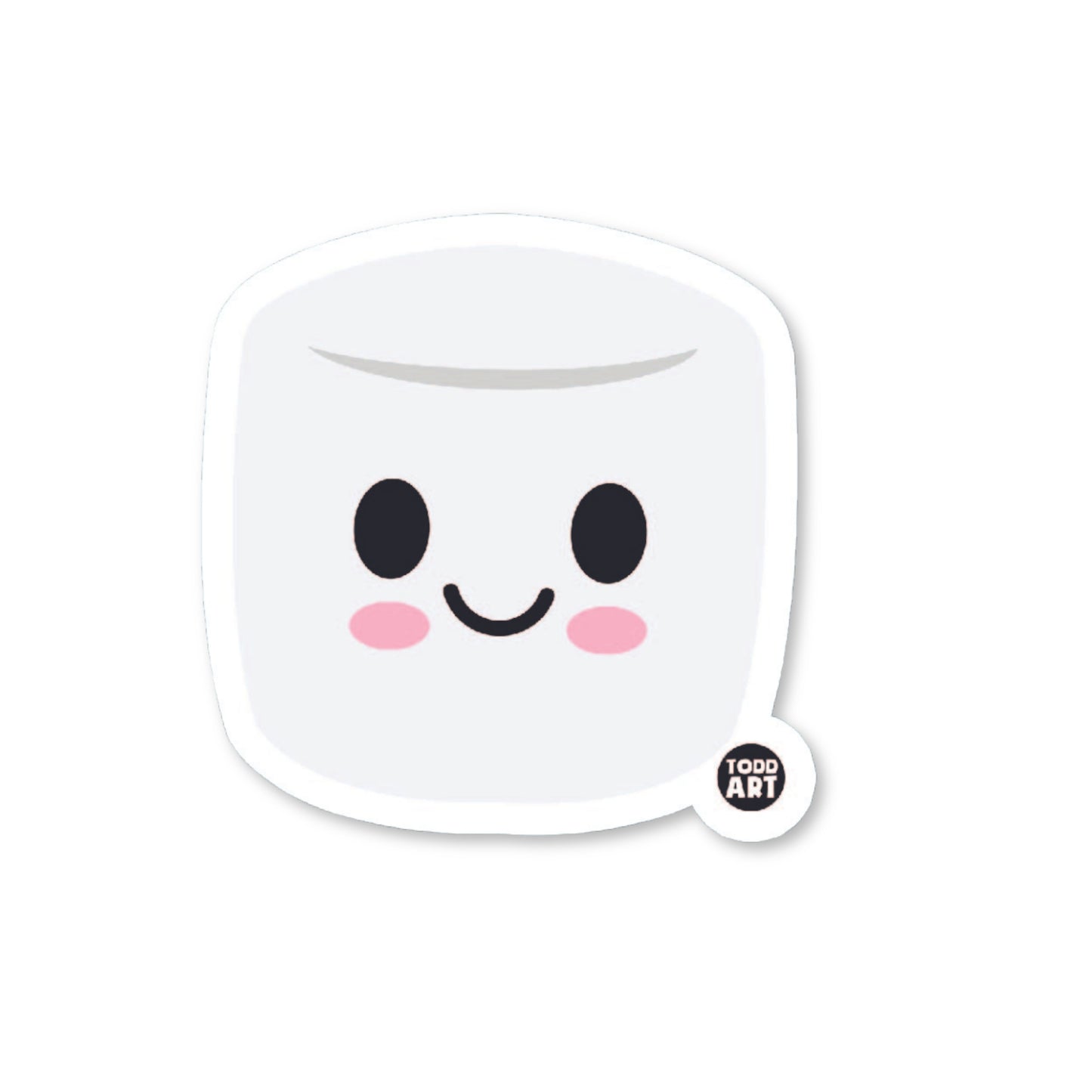 Marshmallow Vinyl Sticker