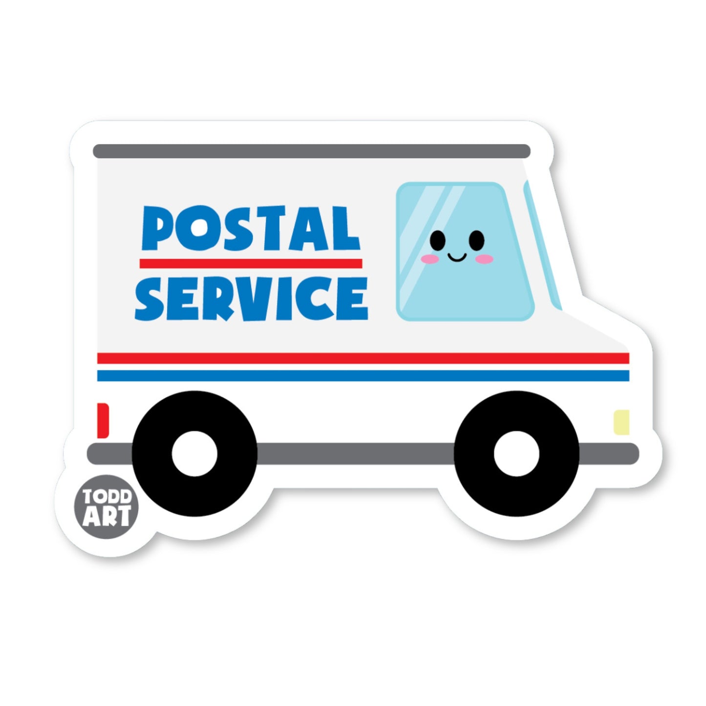 Mail Truck Vinyl Sticker