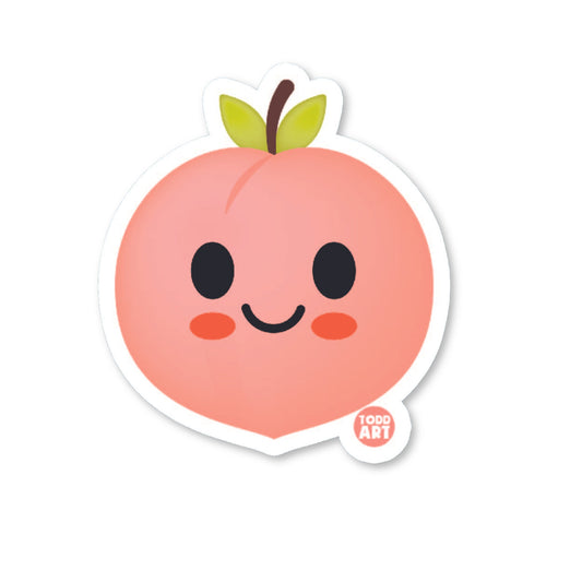 Peach Vinyl Sticker