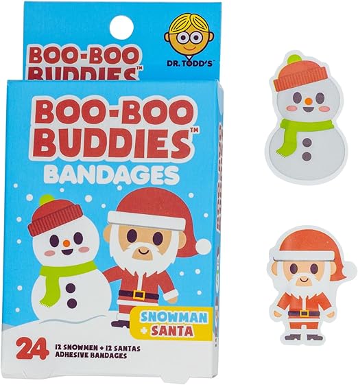 Holiday Bandages Bundle – Gingerbread Man + Reindeer, Santa + Snowman, Christmas Tree + Elf (72 Ct Total) | Fun, Waterproof, Latex-Free First Aid for Kids