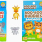 Boo Boo Buddies™ Animal Safari Bandages – 48 Ct | Elephant + Giraffe Shapes & Lion + Tiger Shapes | Latex-Free, Waterproof Bandages for Kids | Fun Shapes for First Aid Kits & Sensitive Skin