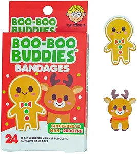 Holiday Bandages Bundle – Gingerbread Man + Reindeer, Santa + Snowman, Christmas Tree + Elf (72 Ct Total) | Fun, Waterproof, Latex-Free First Aid for Kids