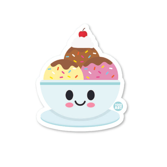 Ice Cream Sundae Vinyl Sticker