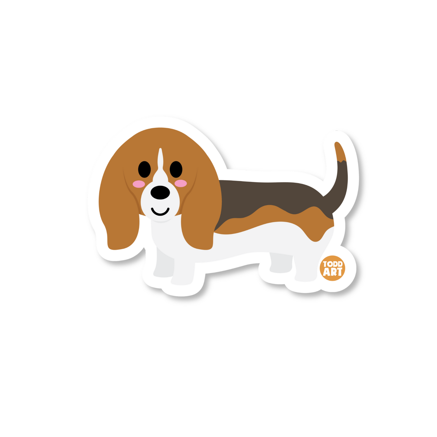 BASSET HOUND DOG STICKER