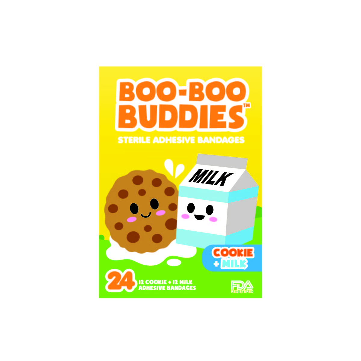 Boo-Boo Buddies Cookie and Milk Bandages