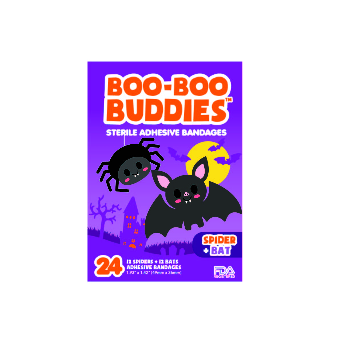 Boo-Boo Buddies Spider and Bat Bandages