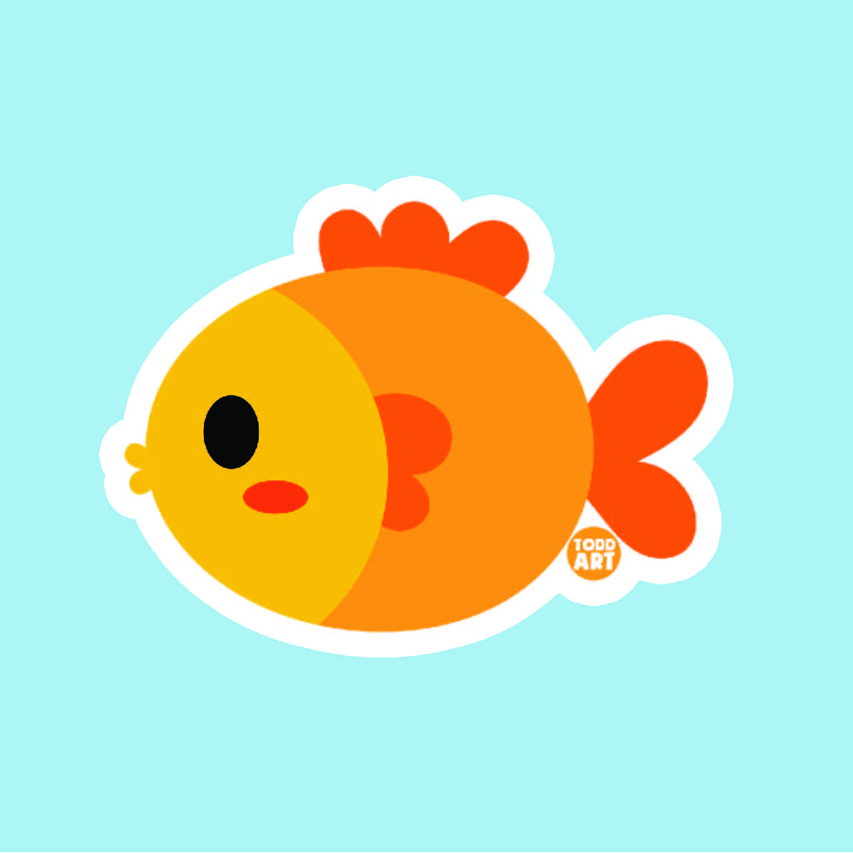 Goldfish Vinyl Sticker