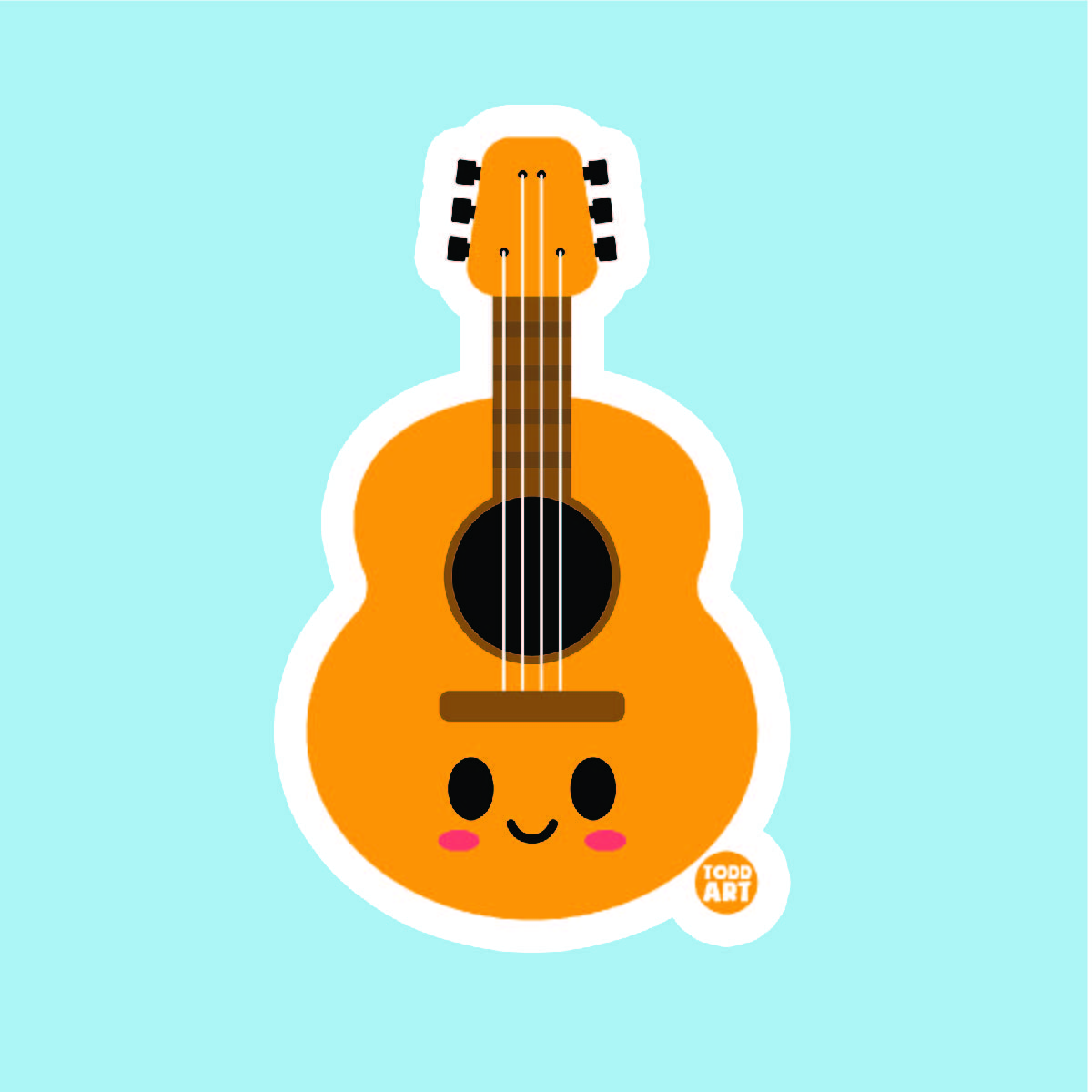 Guitar Vinyl Sticker