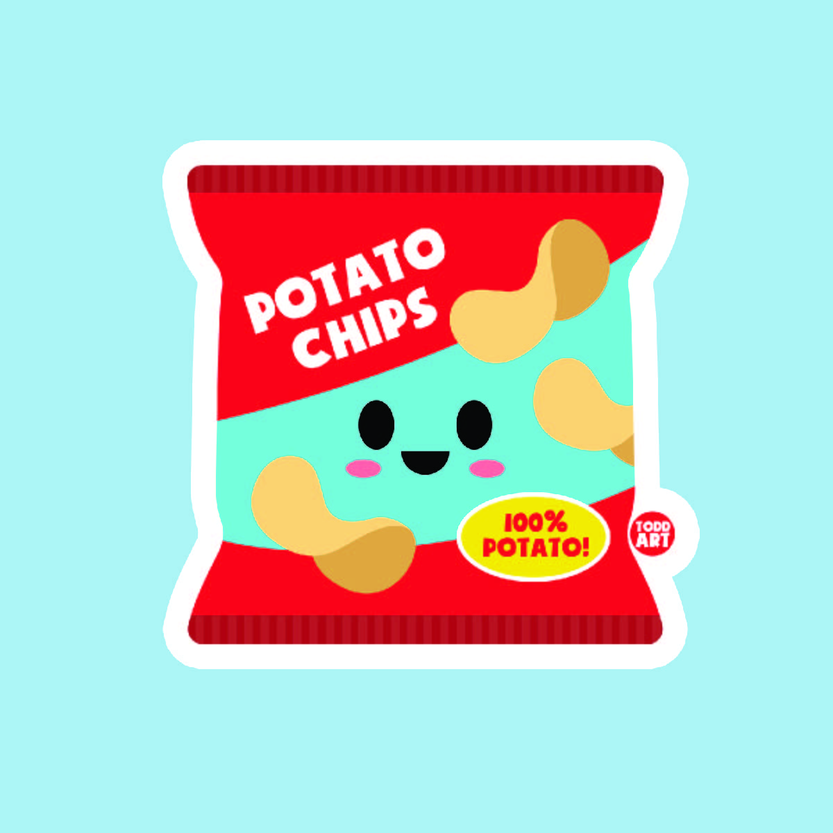 Potato Chip Vinyl Sticker