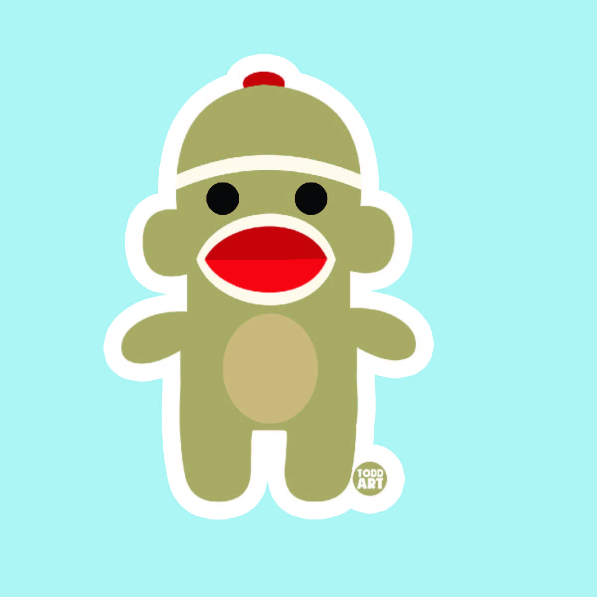 Sock Monkey Sticker