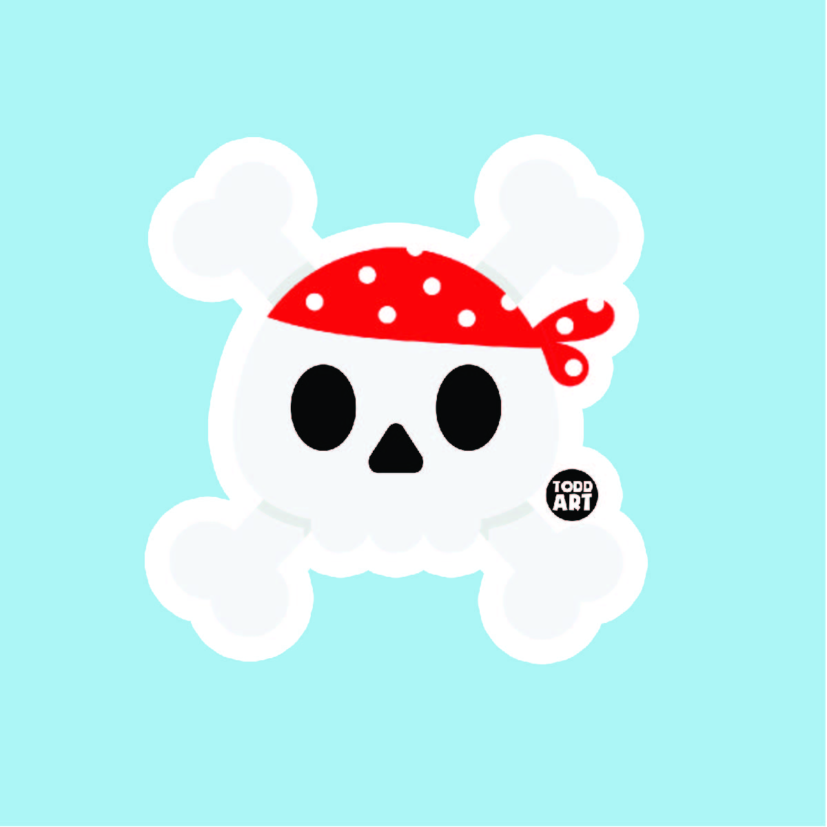 Skull and Crossbone Sticker