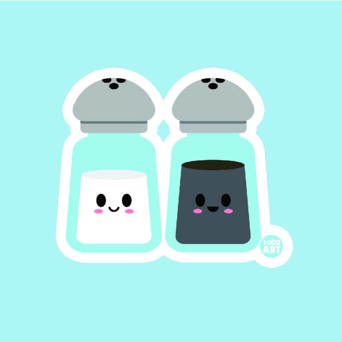 Salt and Pepper Sticker