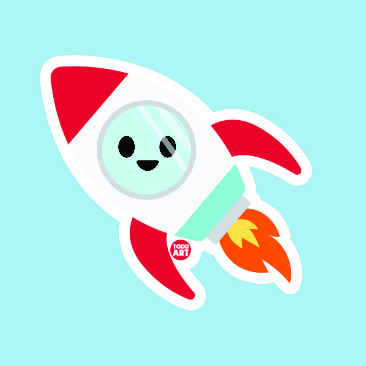 Rocketship Sticker