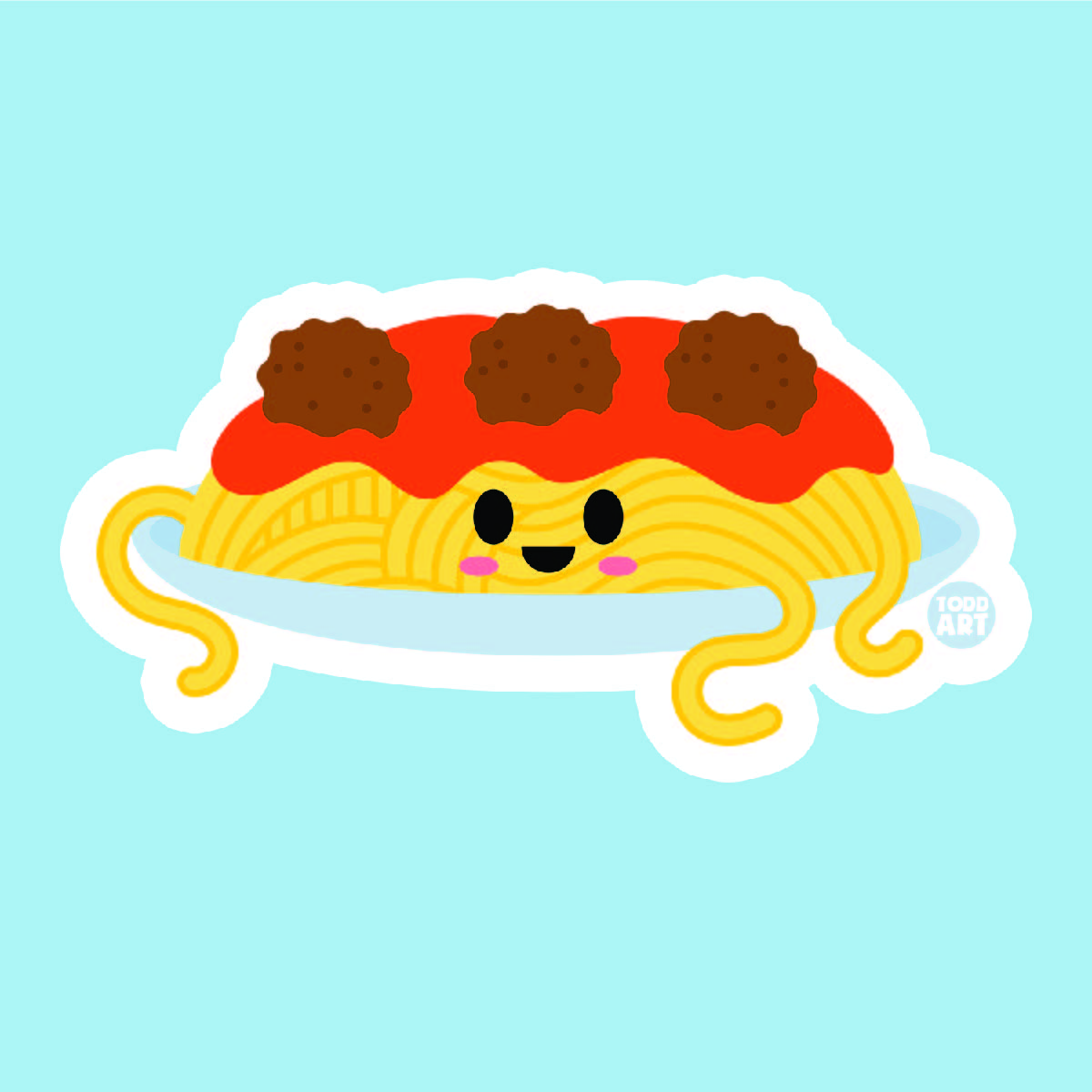 Spaghetti and Meatball Sticker