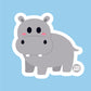 Hippopotamus Vinyl Sticker