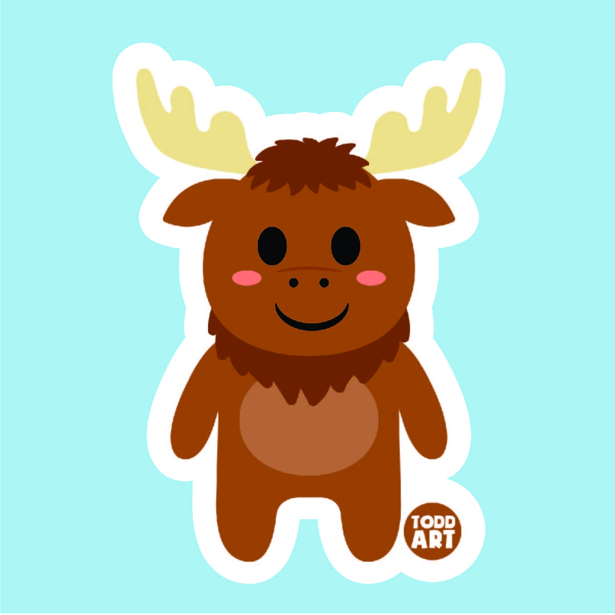 Moose Vinyl Sticker