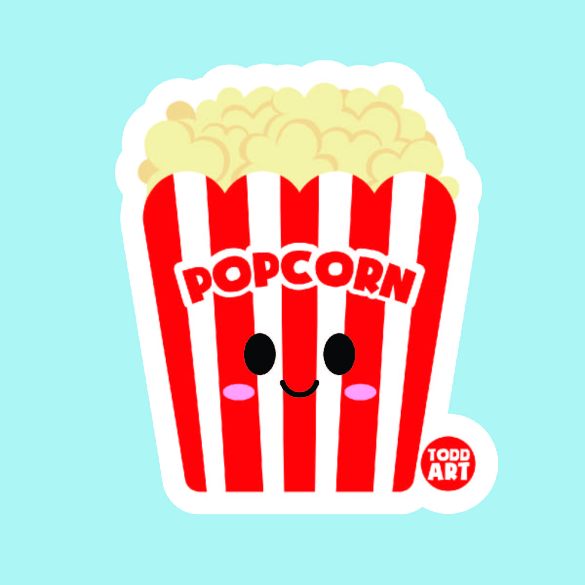 Popcorn Vinyl Sticker