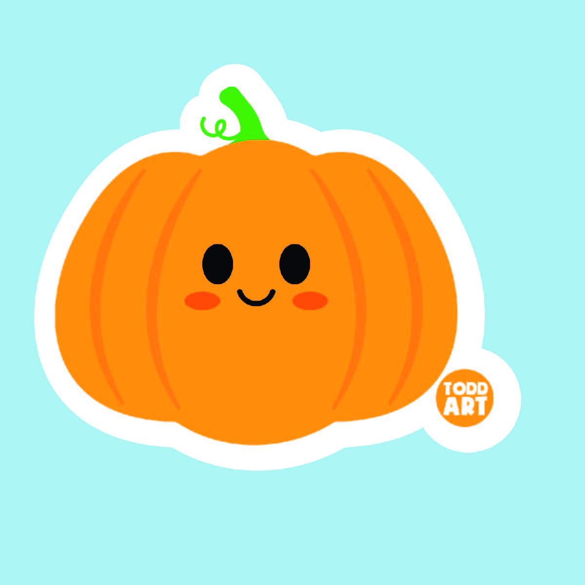 Pumpkin Vinyl Sticker