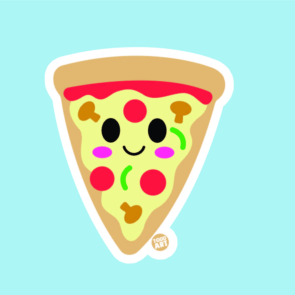 Pizza Vinyl Sticker