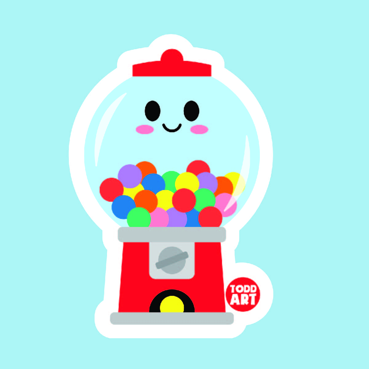 Gumball Machine Vinyl Sticker