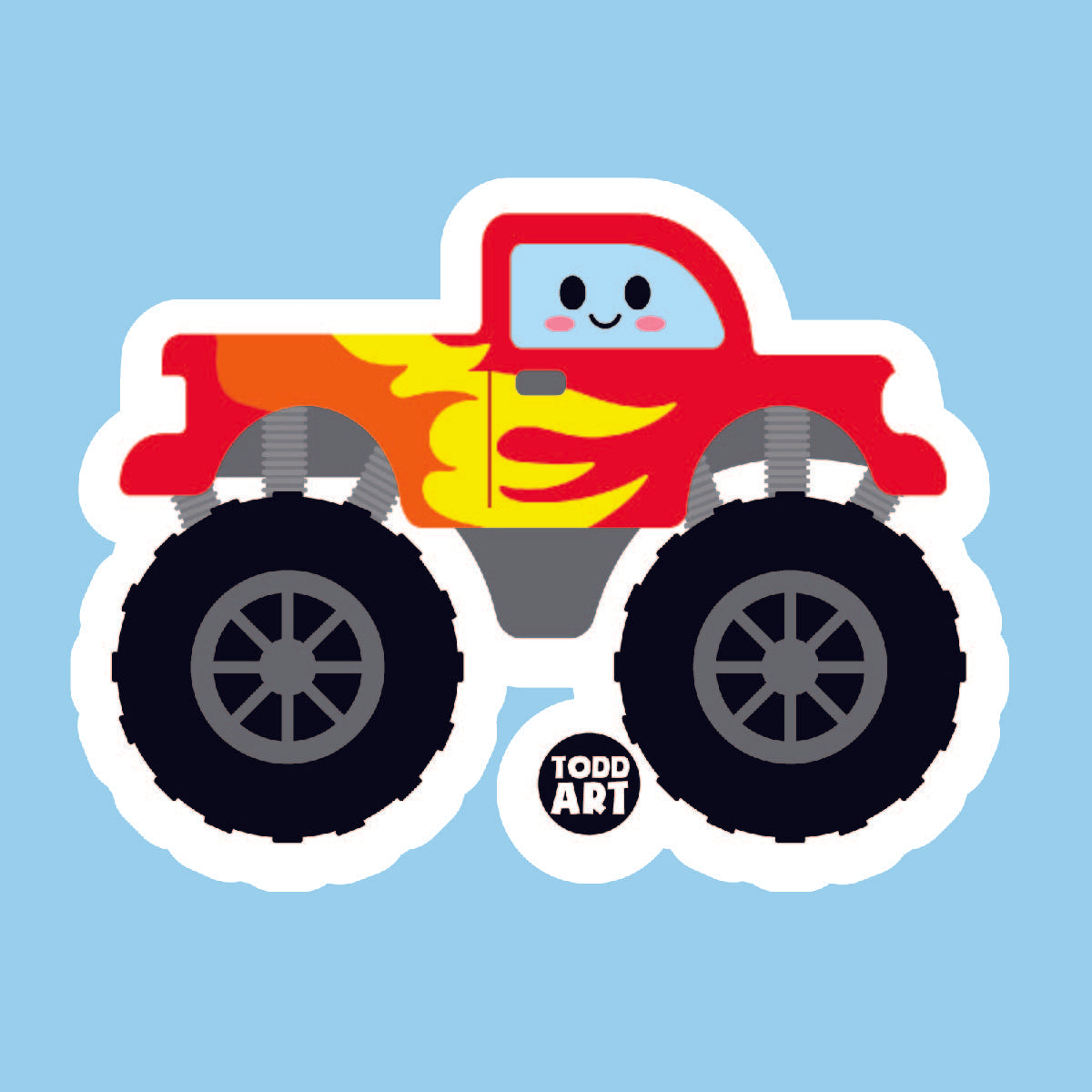 Monster Truck Vinyl Sticker