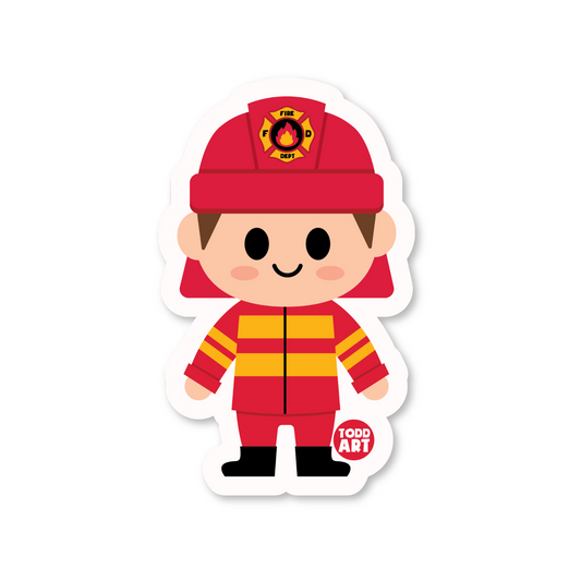 Fireman Vinyl Sticker