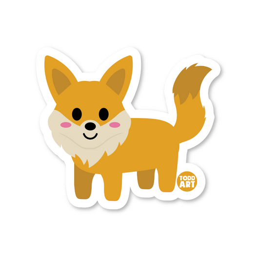 Fox 4 Legs Vinyl Sticker