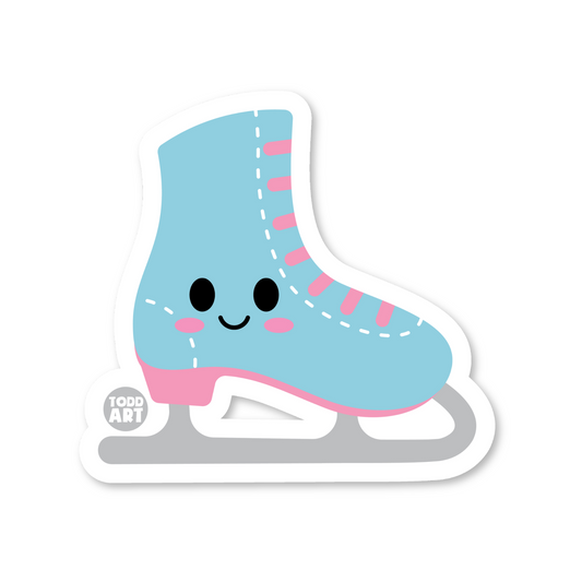 Ice Skate Vinyl Sticker