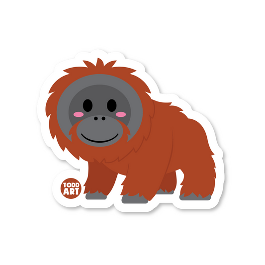 Orangutan Vinyl Sticker