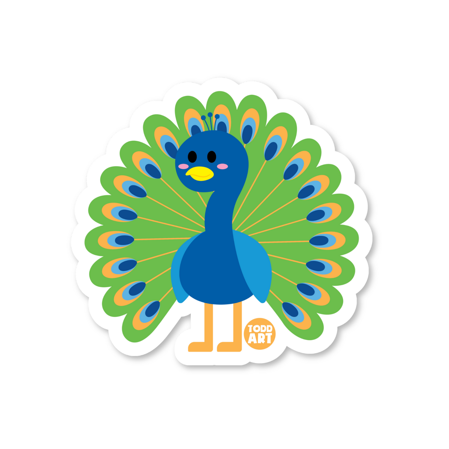 Peacock Vinyl Sticker