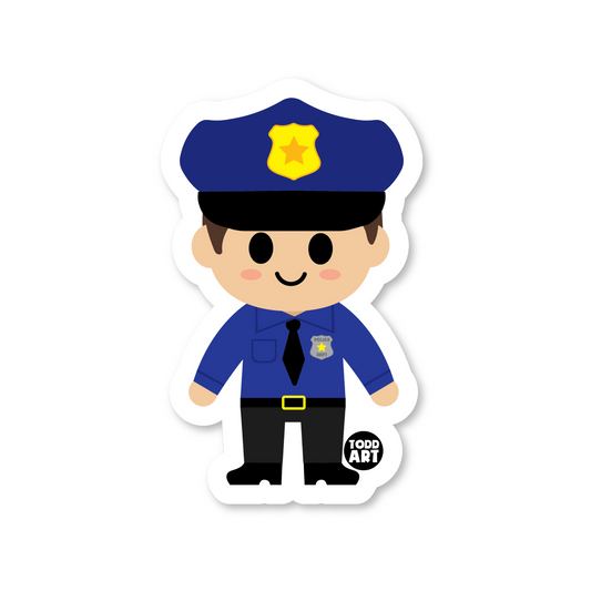 Policeman Vinyl Sticker